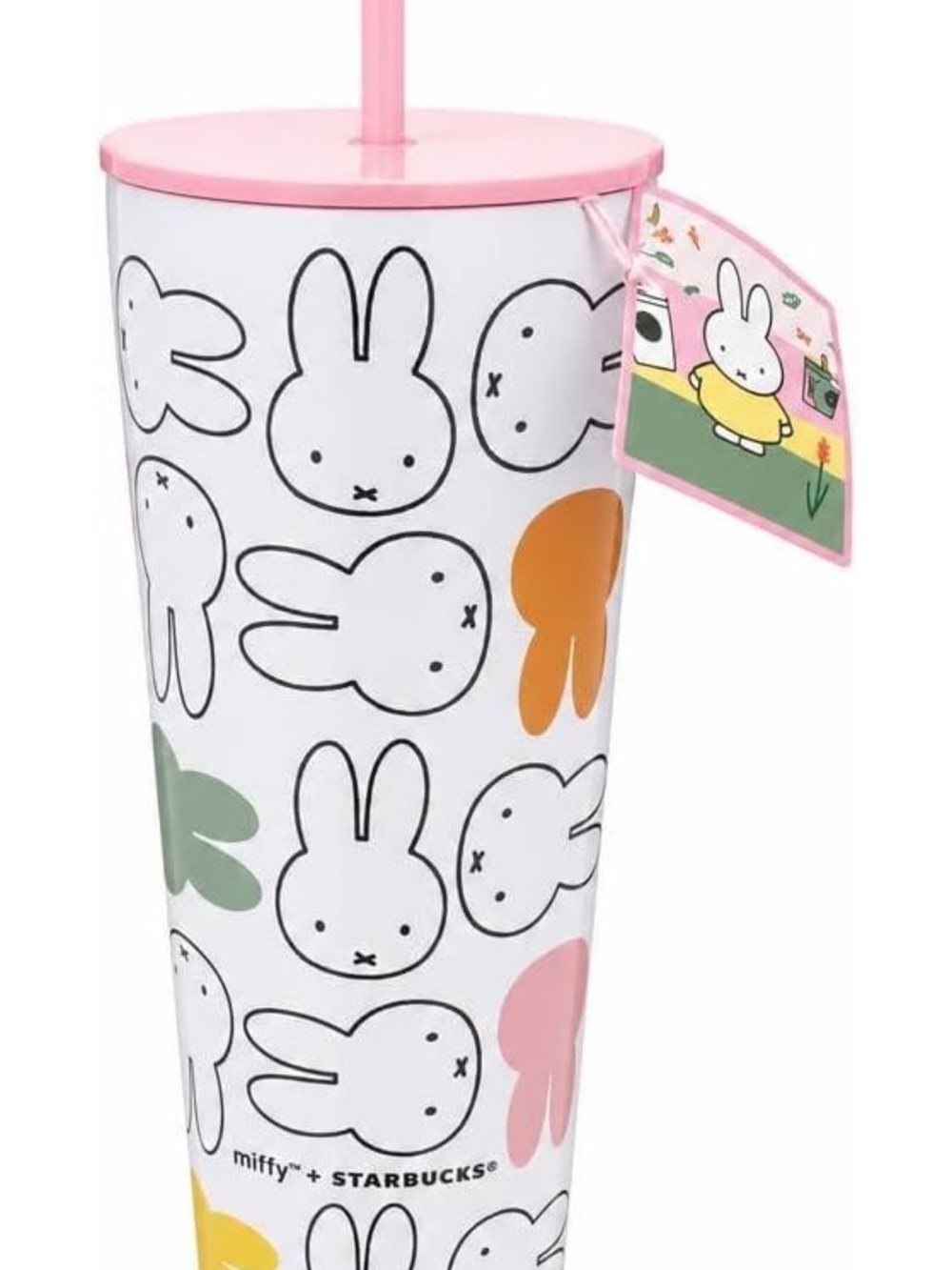 Starbucks x Miffy Pink Stainless Steel Cold Cup - 26 oz - Picture 4 of 6